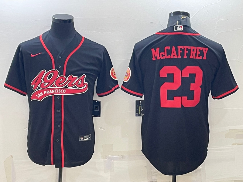 Men's San Francisco 49ers Christian McCaffrey #23 Black Jersey Joint Edition